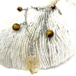 Tiger,s Eye & Citrine Bracelet